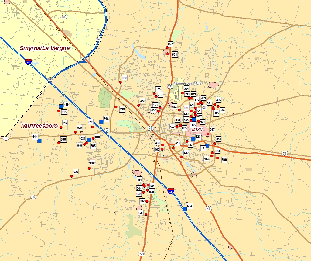 Map NAS Murfreesboro 